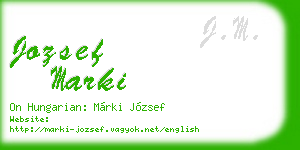 jozsef marki business card